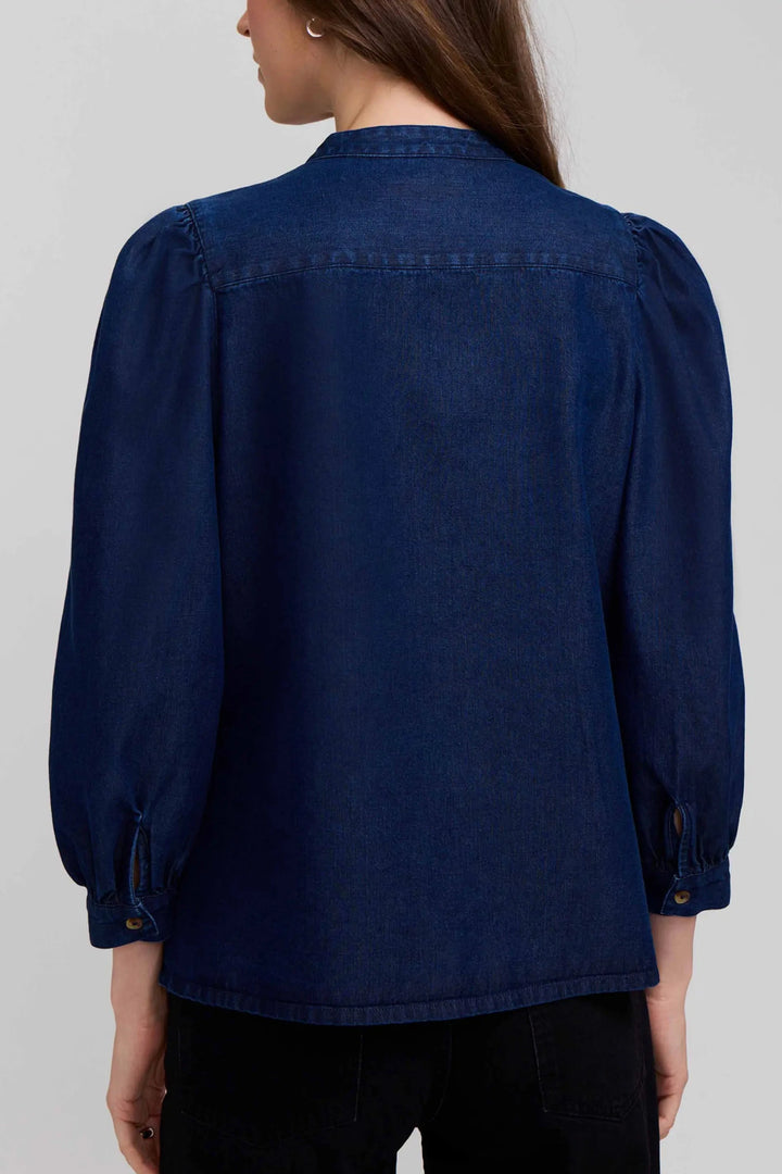 Helsa Puff Sleeve Denim Shirt