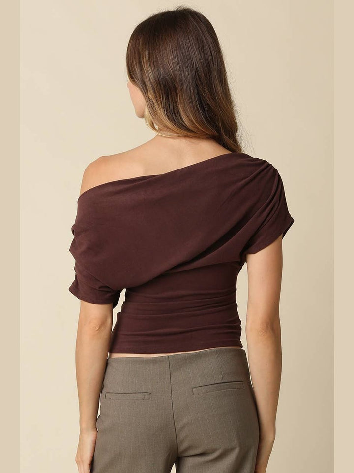 Carina Draped One Shoulder Top