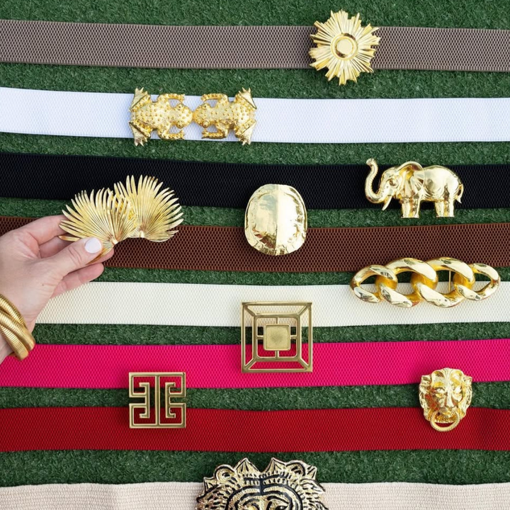Garland Gold Interchangeable Belt Buckle- Fretwork Medallion