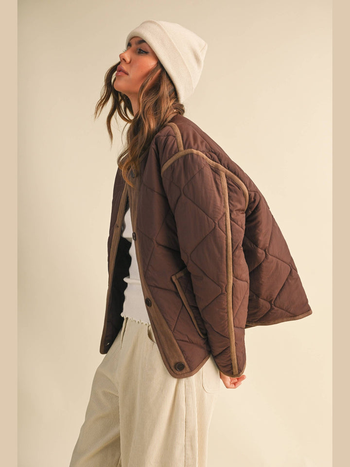 Chocolate Quilted Barn Jacket