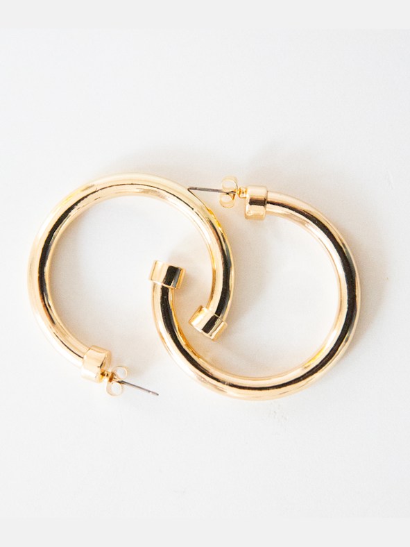 Gold Lightweight Hypo-Allergenic Hoop Earrings
