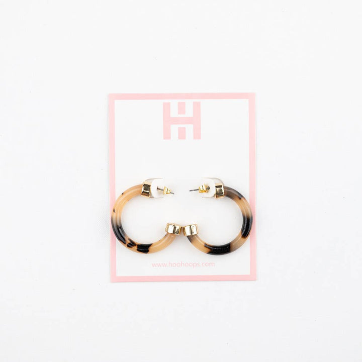 Tortoise Shell Lightweight Acrylic Hoop Earrings
