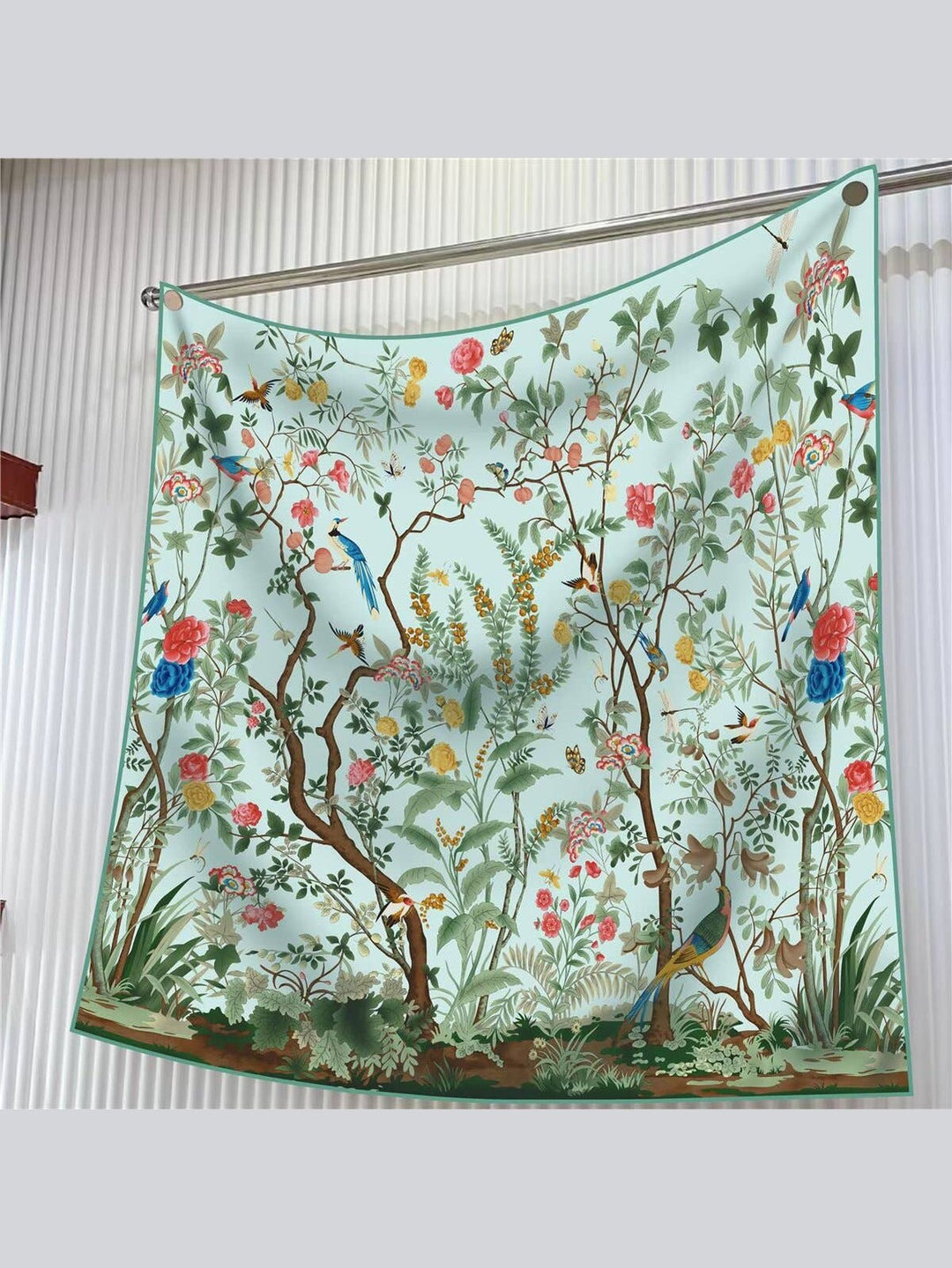 Jungle Birds Twill Silk Scarf