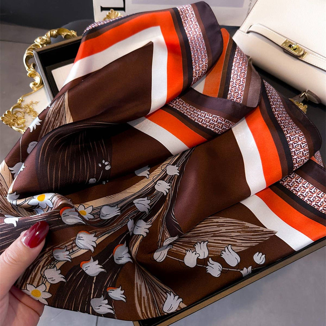 Fall Florals Silk Scarf