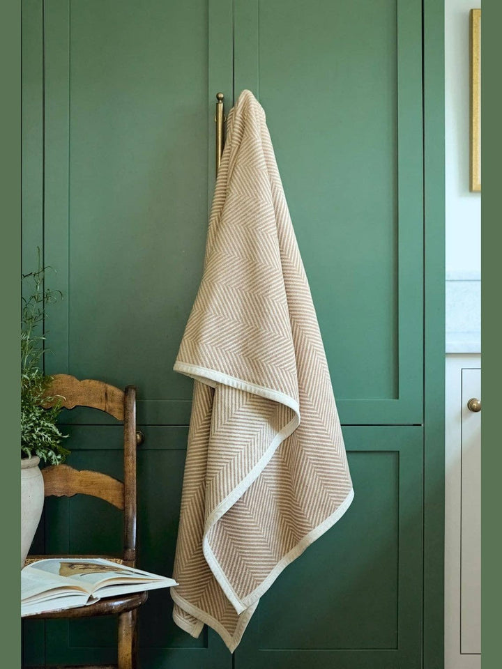 Harborview Herringbone Tan Blanket