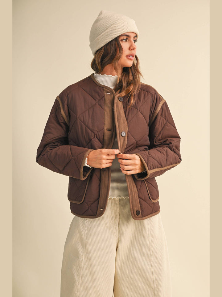 Chocolate Quilted Barn Jacket