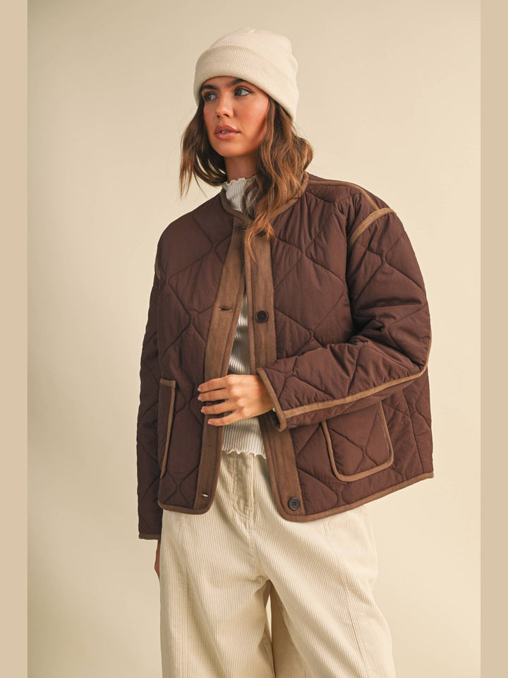 Chocolate Quilted Barn Jacket
