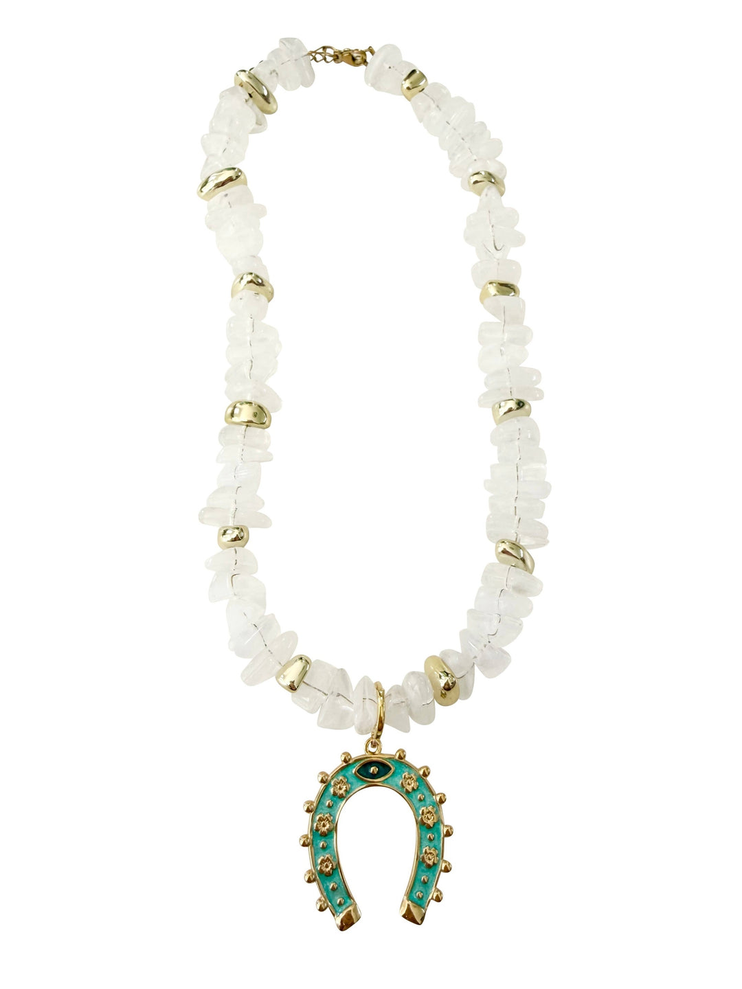 Gordon Turquoise Horseshoe Charm Necklace