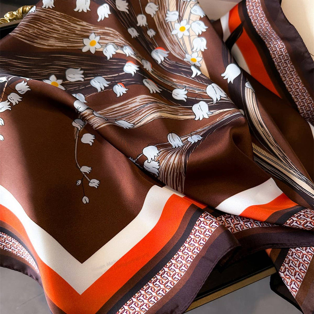 Fall Florals Silk Scarf