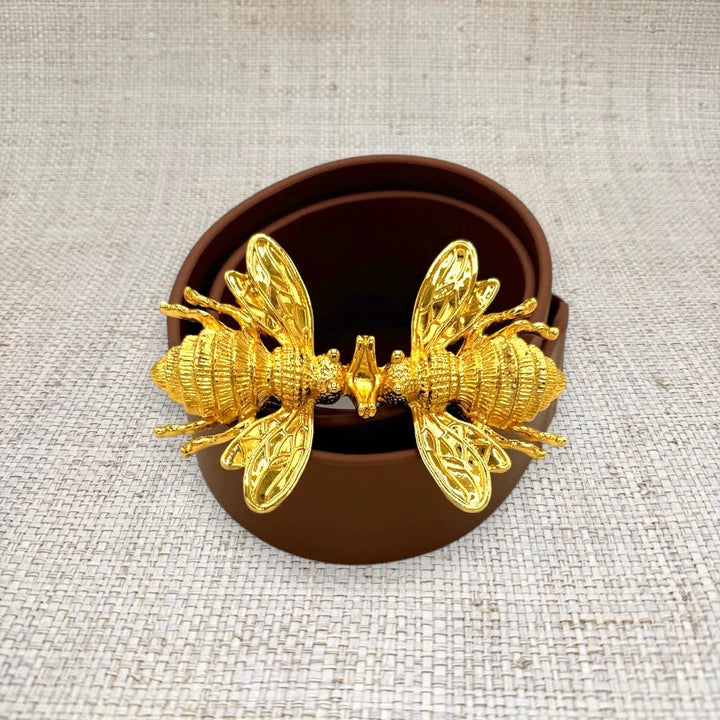 Garland Gold Interchangeable Belt Buckle- Double Bees