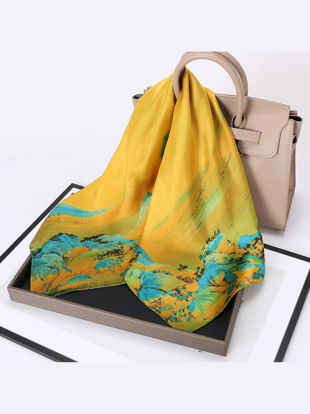 Designer-Inspired Square Silk Scarf