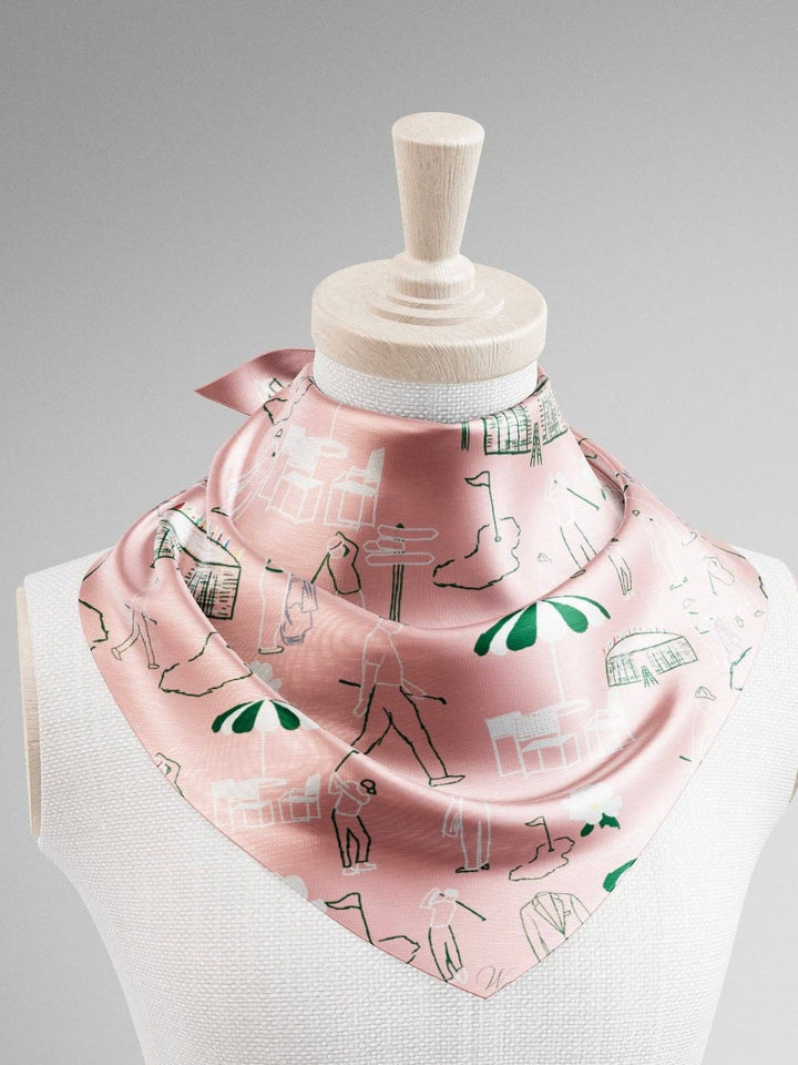 The Augusta Silk Scarf- Azalea Pink