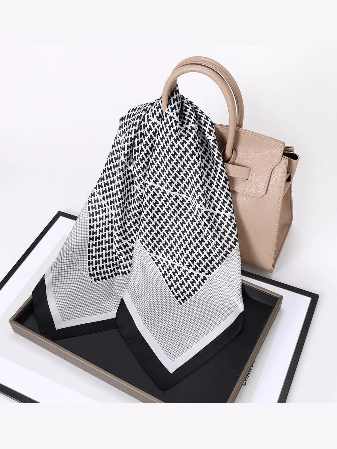 Designer-Inspired Square Silk Scarf