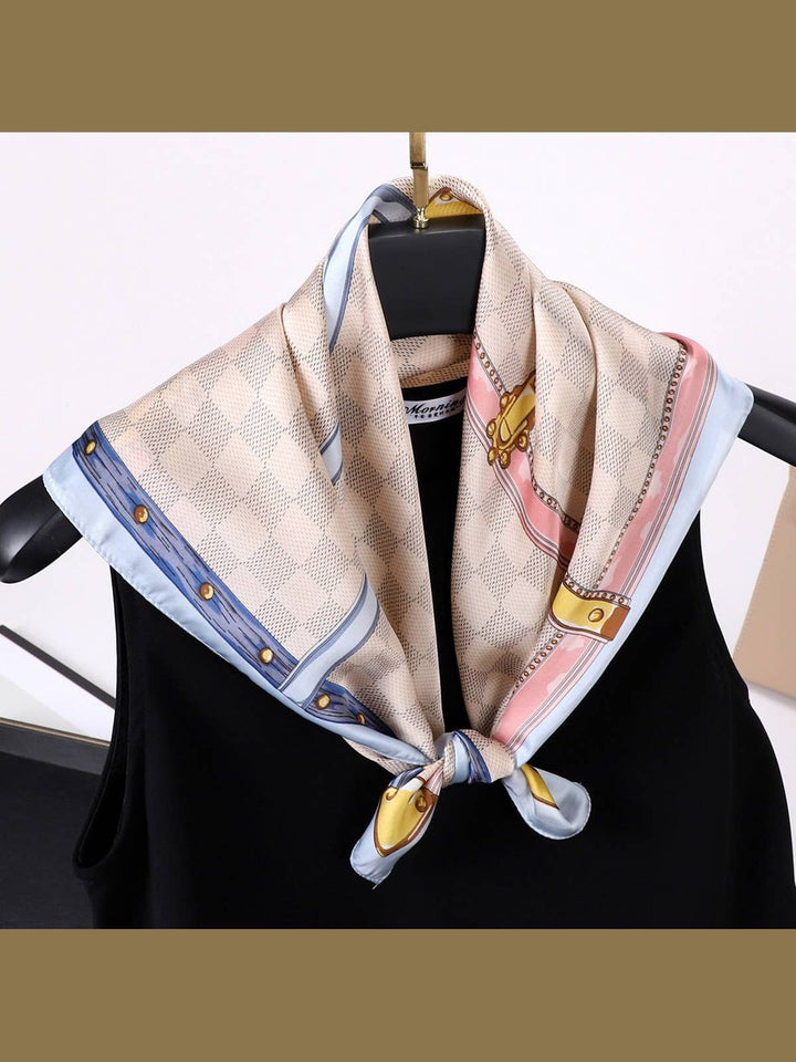 Designer-Inspired Square Silk Scarf