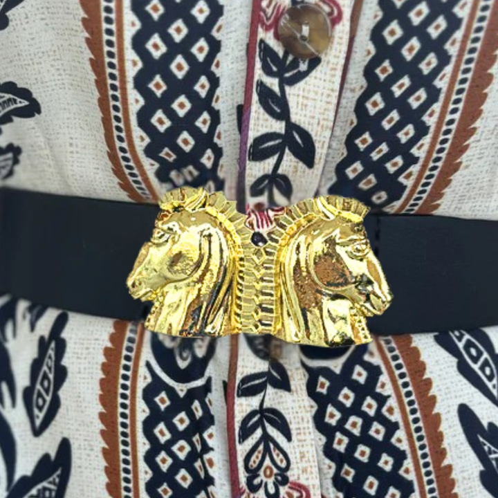 Garland Gold Interchangeable Belt Buckle- Trojan Horse
