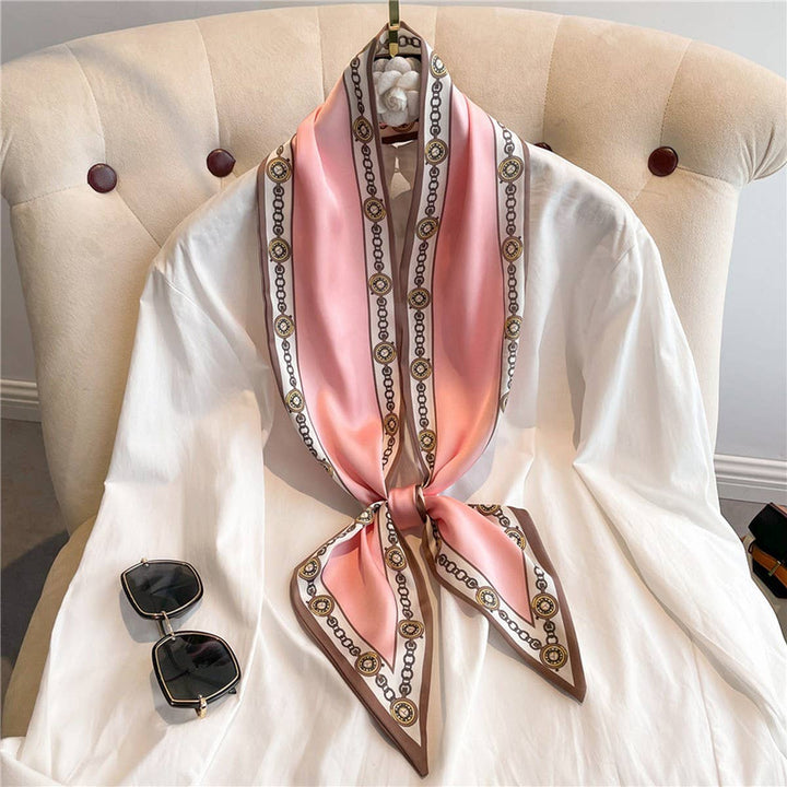 Old Money Narrow Silk Scarf