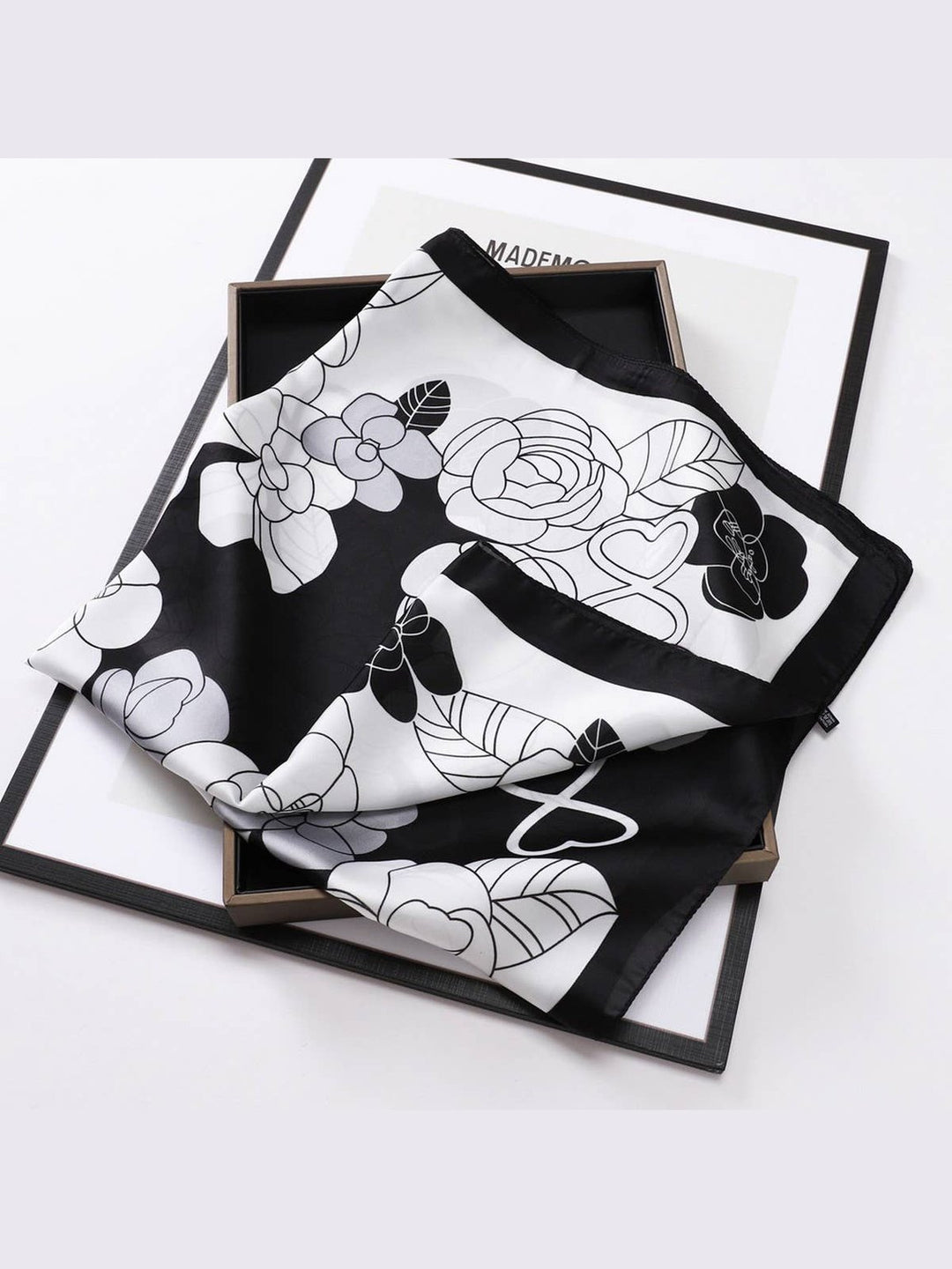 Designer-Inspired Square Silk Scarf