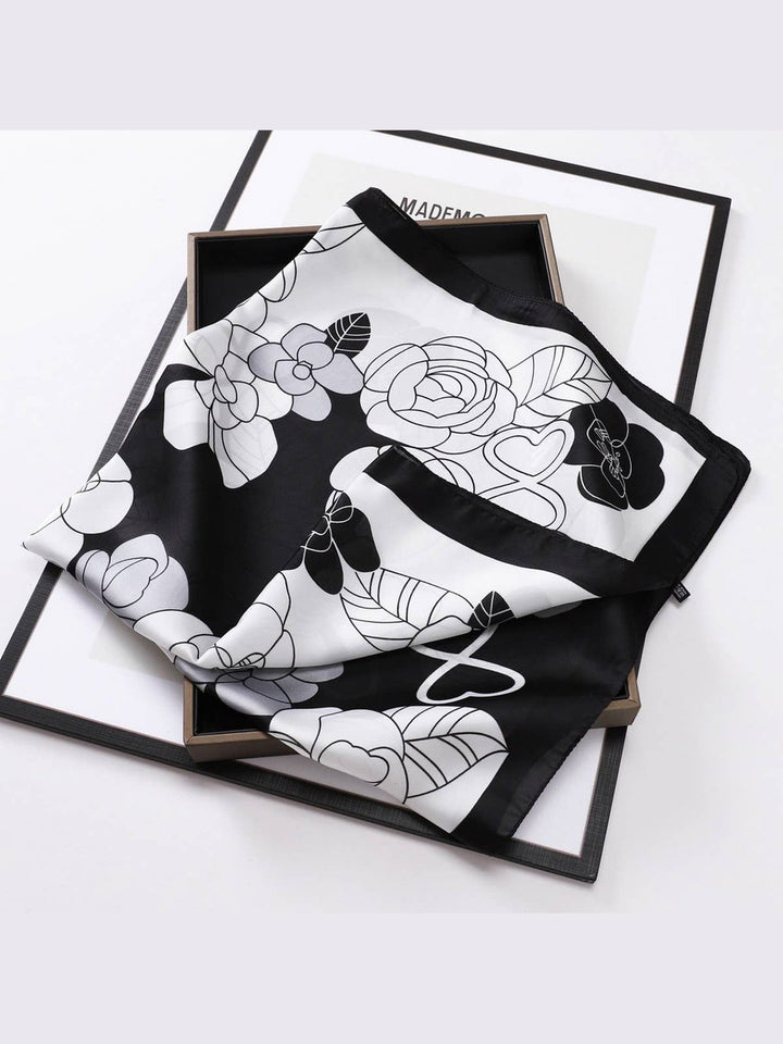 Designer-Inspired Square Silk Scarf