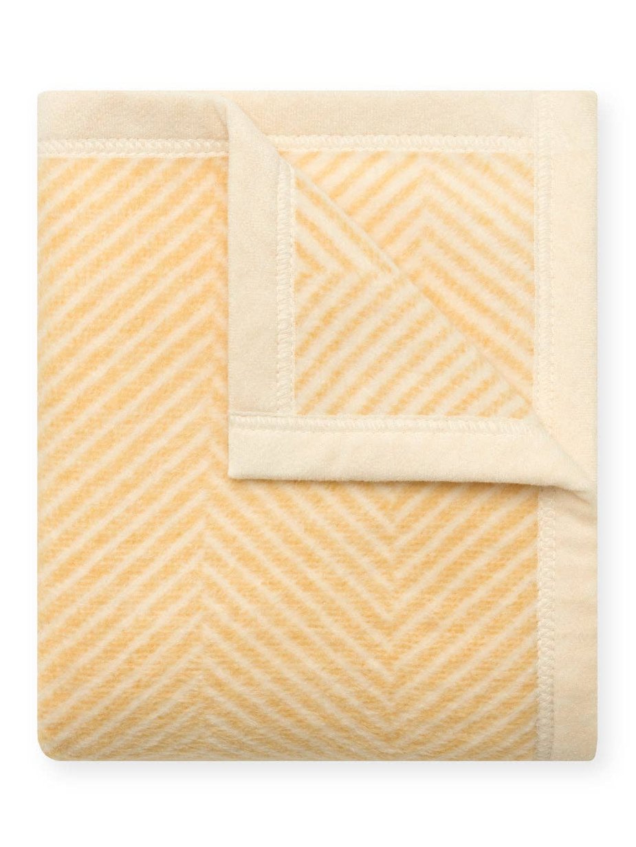 Harborview Herringbone Butter Yellow Mini Blanket