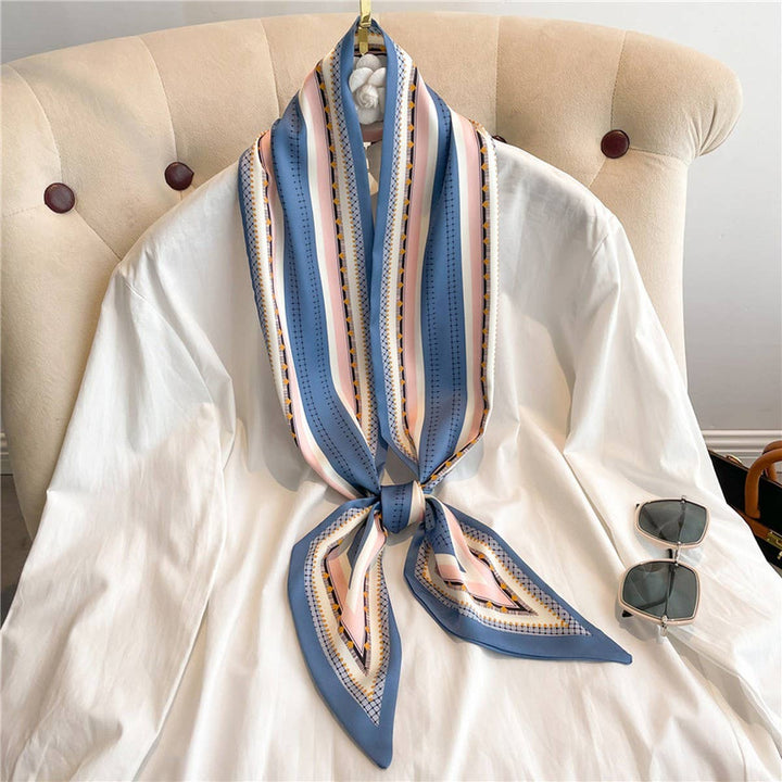 Old Money Narrow Silk Scarf
