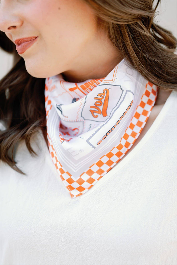 Hand-drawn Tennessee Silk Scarf