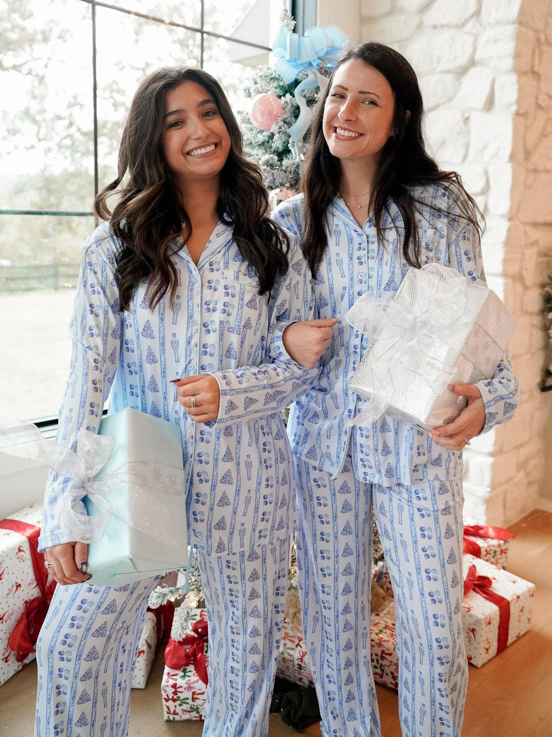 Blue Christmas - Long Pajama Set