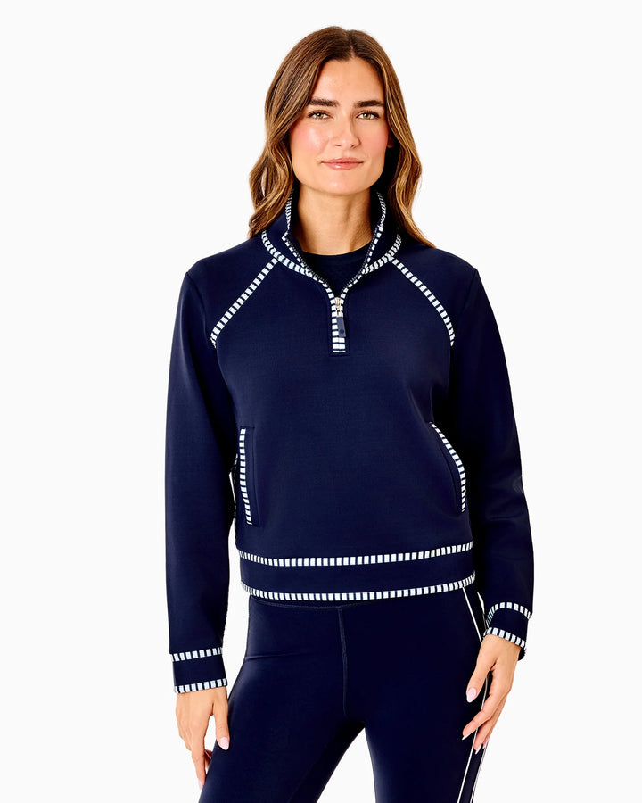 Addison Bay Scuba Light Bainbridge Quarter Zip Sweatshirt - Navy
