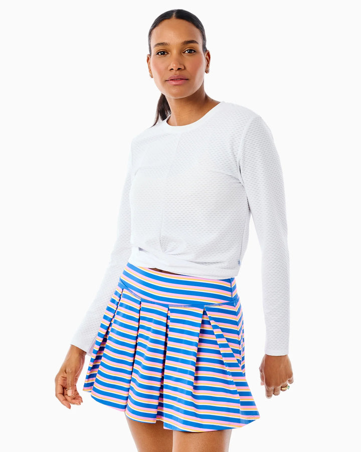 Addison Bay Active Mesh Topspin Long Sleeve Top - Super White