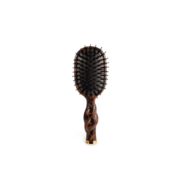 Mini Boar Bristle Hair Brush - Tortoise
